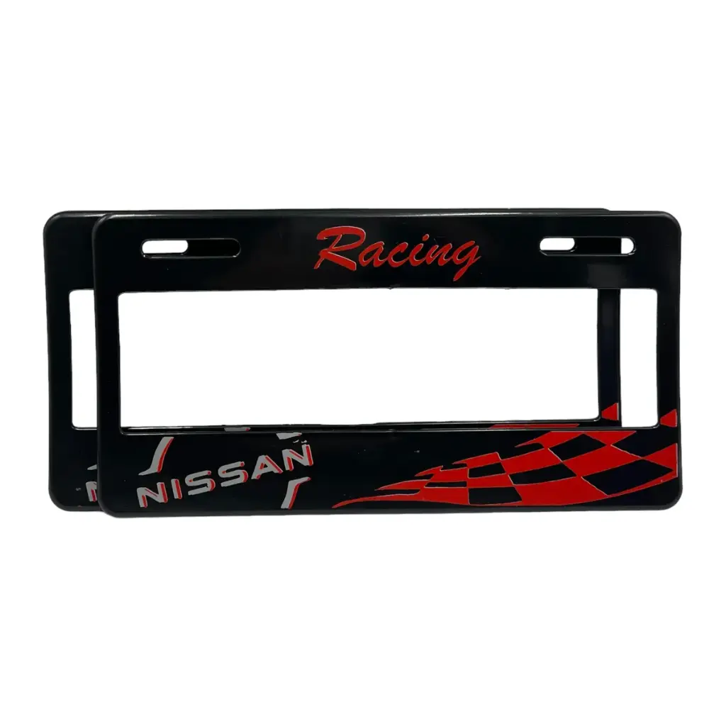 [FLEXI-NISSANBL] Portaplaca flexible marca Nissan Racing  (Azul)