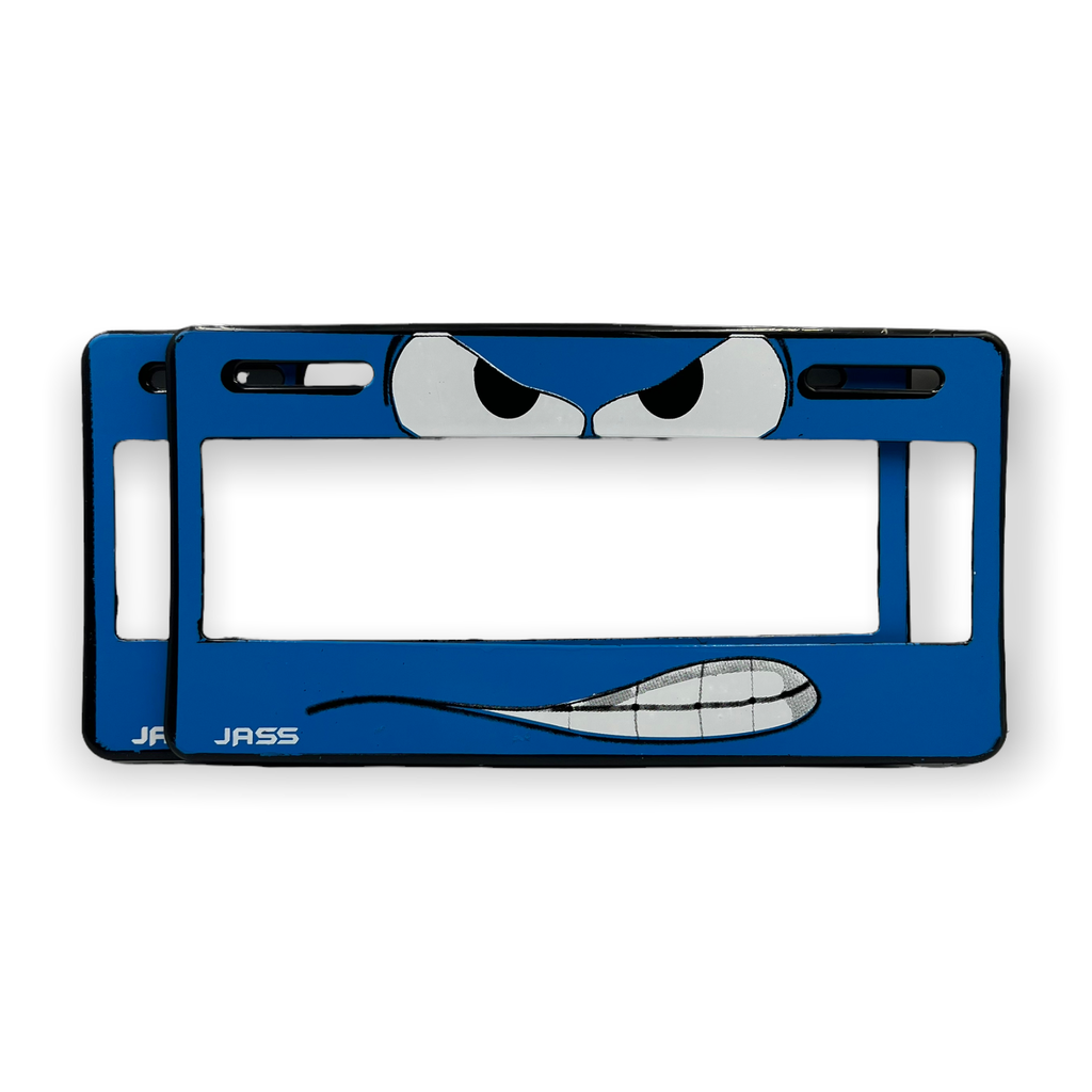 [FLEXI-ANGRYB] Portaplaca flexible angry face (Azul)