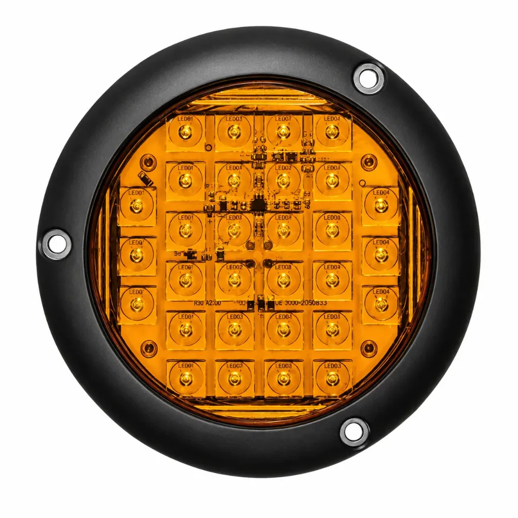 Plafón de 4" ultra slim de 30 LED con estrobo contorno negro