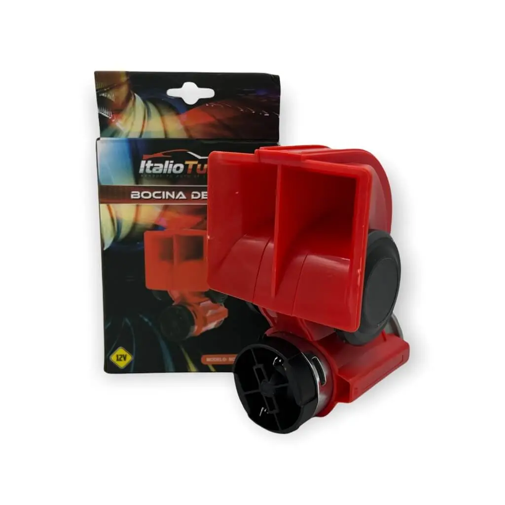 Bocina de aire con motor color (negro y rojo)