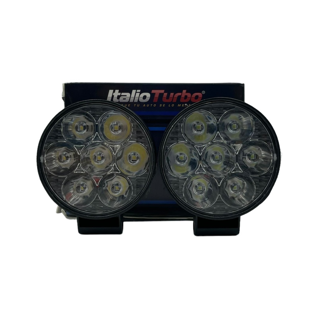 Faro LED mini redondo de 7.5" multivoltaje