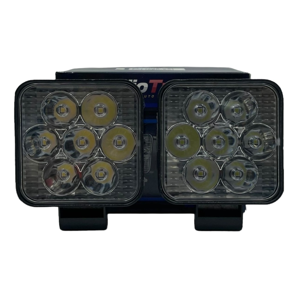 Faro LED mini cuadrado de 7.5" multivoltaje