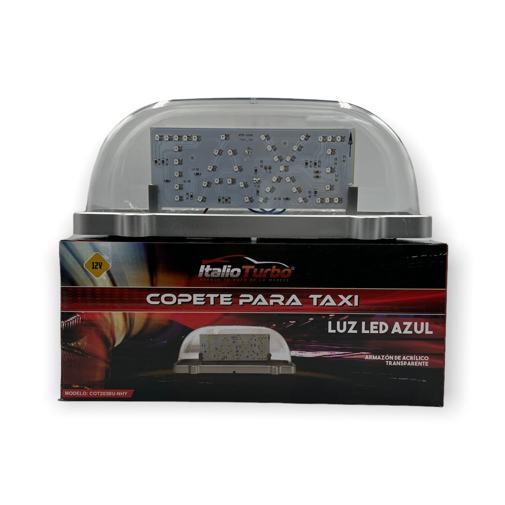 Copete de taxi con luz LED