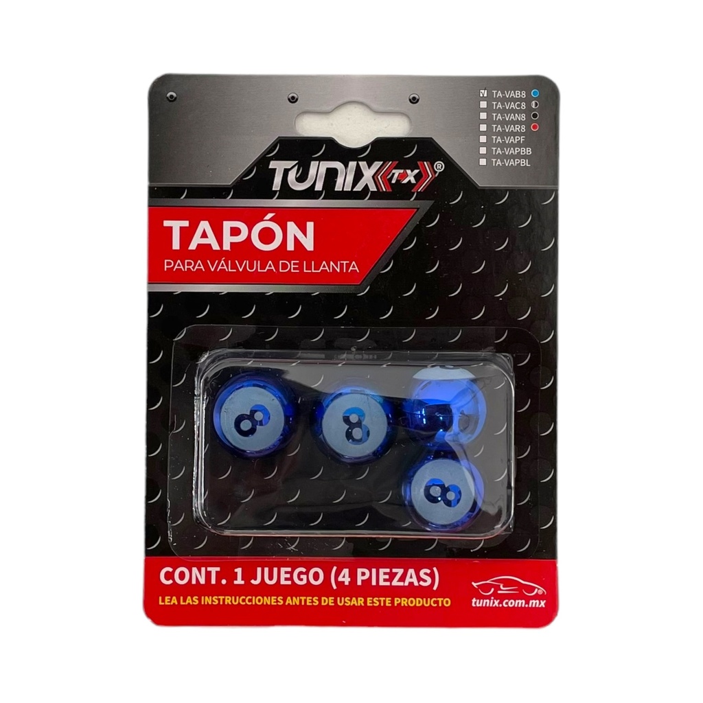 Tapon de válvula grande bola 8 azul