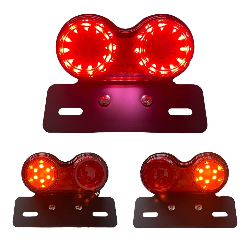 Stop para moto metálico con luz secuencial y estrobo