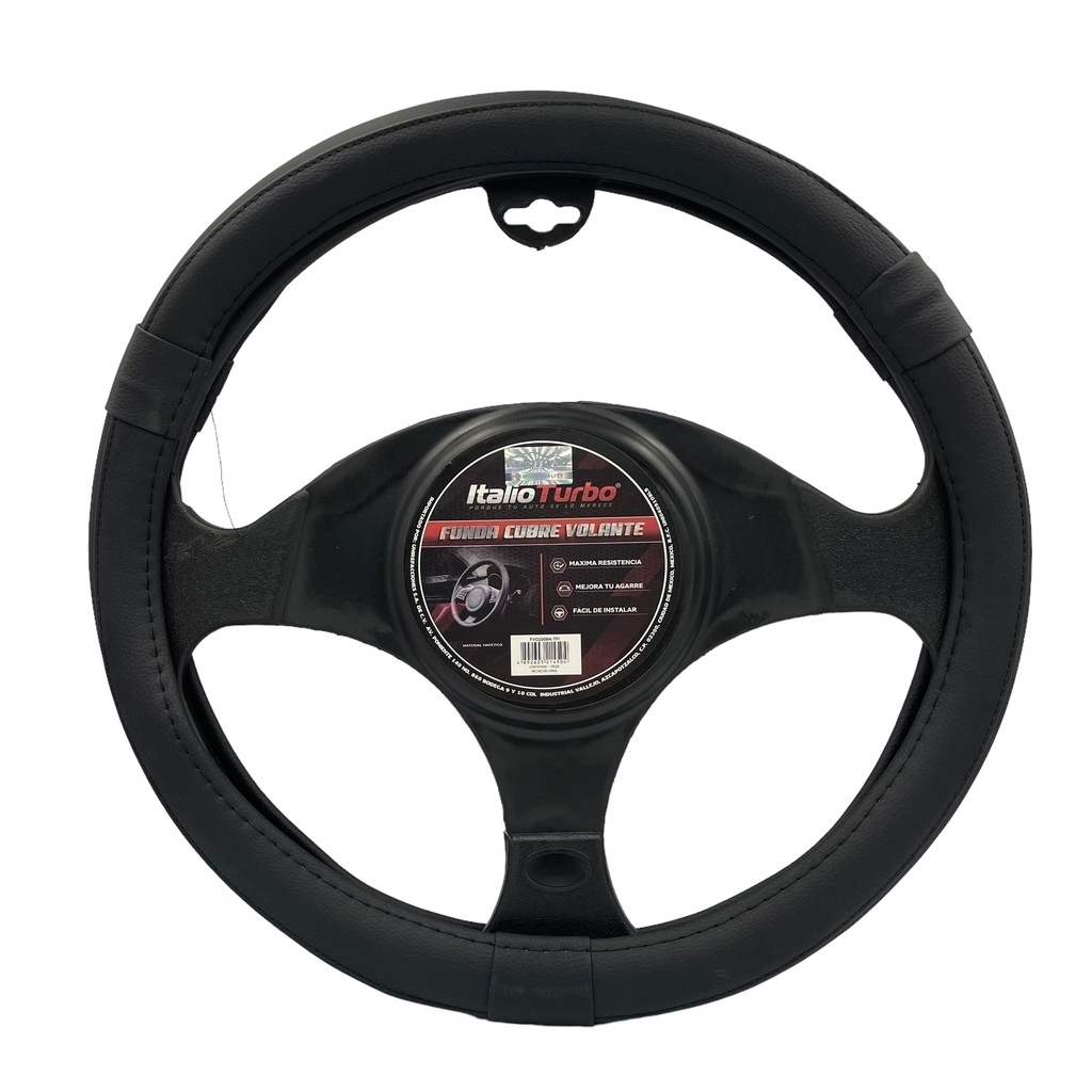 Funda cubrevolante de vinipiel negro