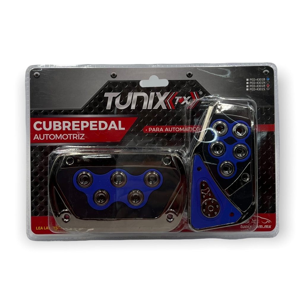 Cubrepedal combinado cromo con hule automático varios colores