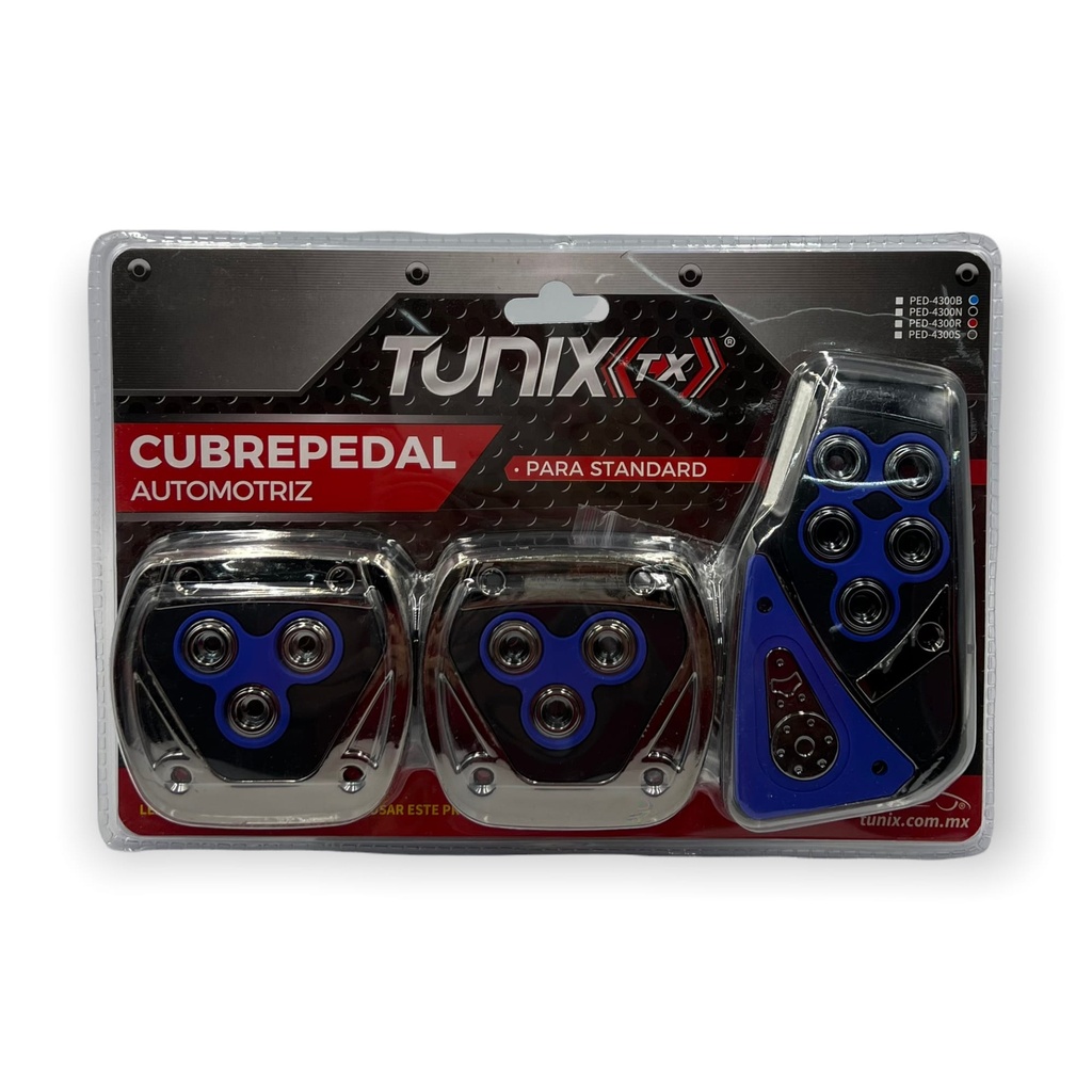 Cubrepedal combinado cromo con hule estándar varios colores