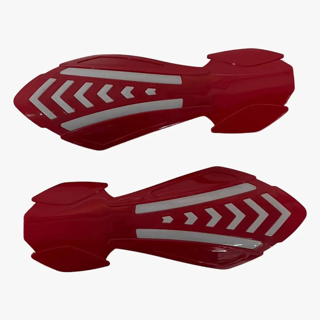 Cubrepuño para moto color rojo con luz fija y direccional secuencial