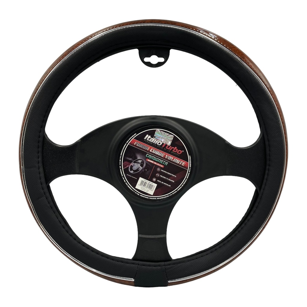 Funda cubrevolante de vinipiel negro