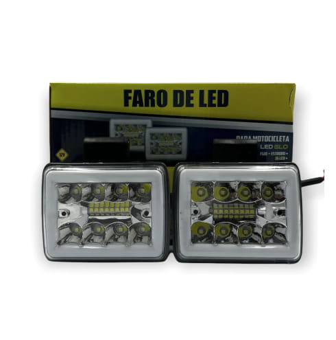 Faro LED luz blanca con aro GLO de color
