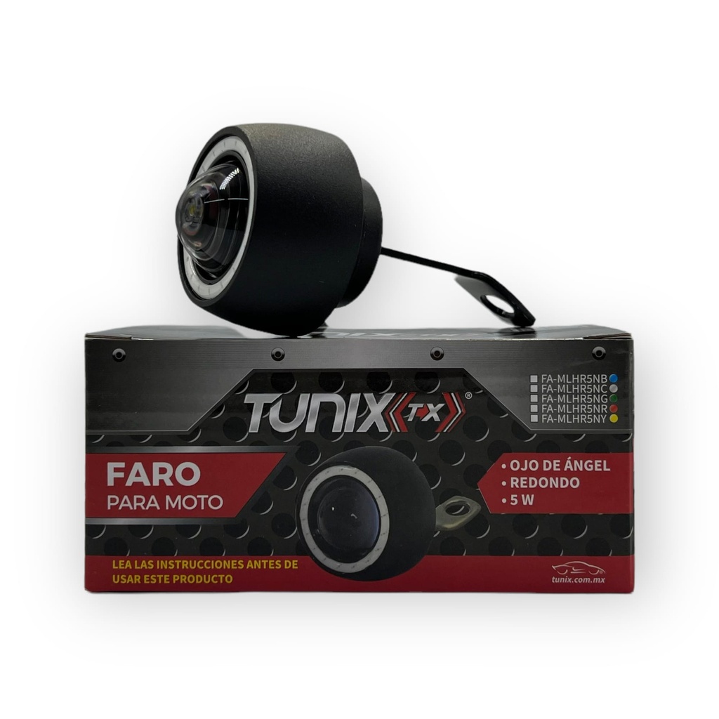 [FA-MLHR5NB] Faro LED para moto con ojo de ángel (Azul)