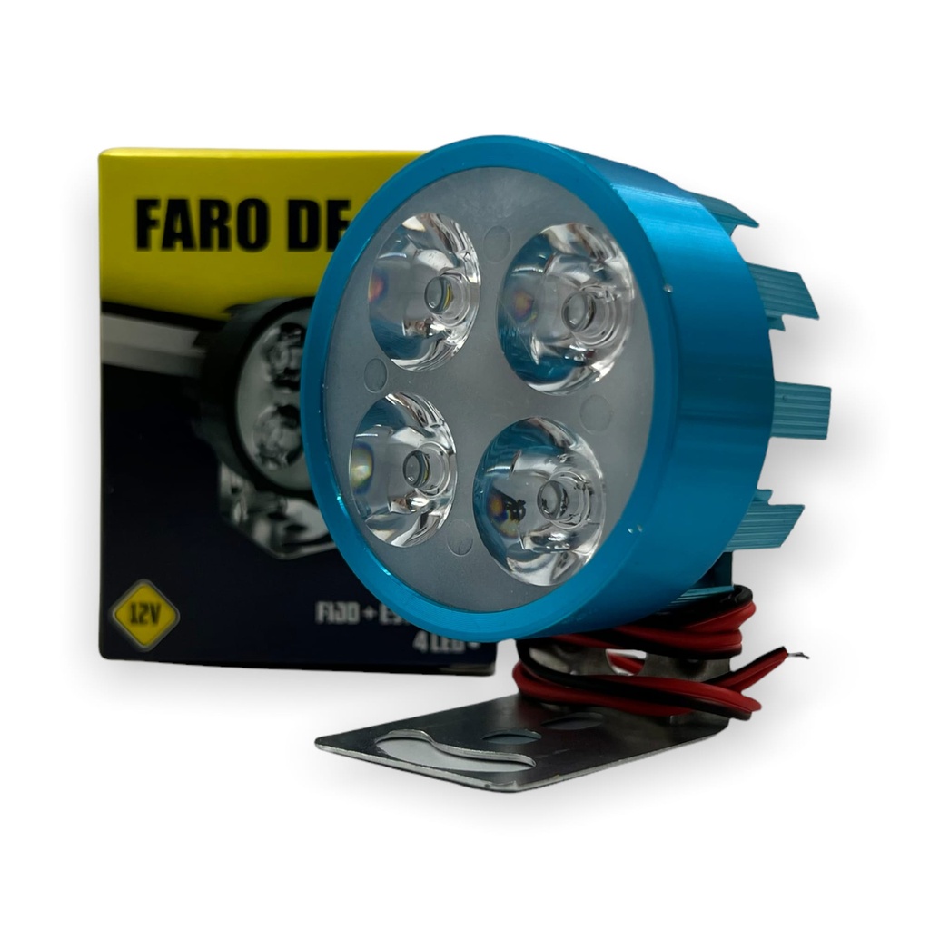 [FALM27BL/FA-MLHR4B] Faro de 4 LED disponible en carcaza de colores (Azul)