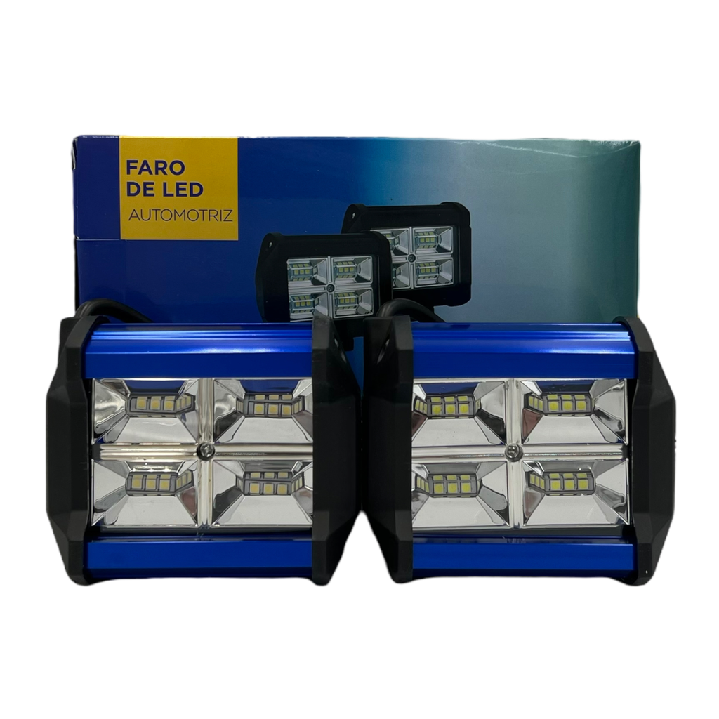 [FAL38BL] Faro tipo C con 12 LED carcaza de color  (Azul)