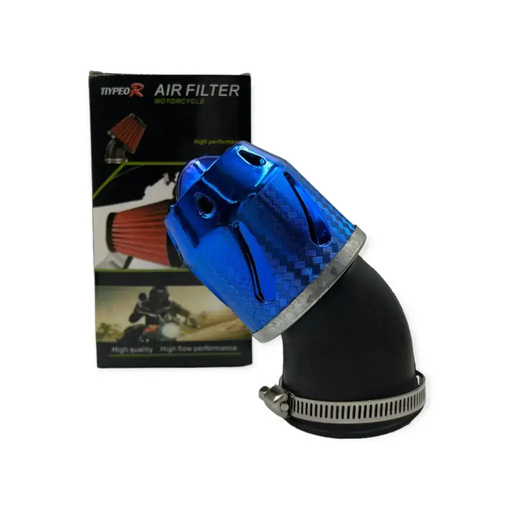 Filtro para moto deportivo inclinado 