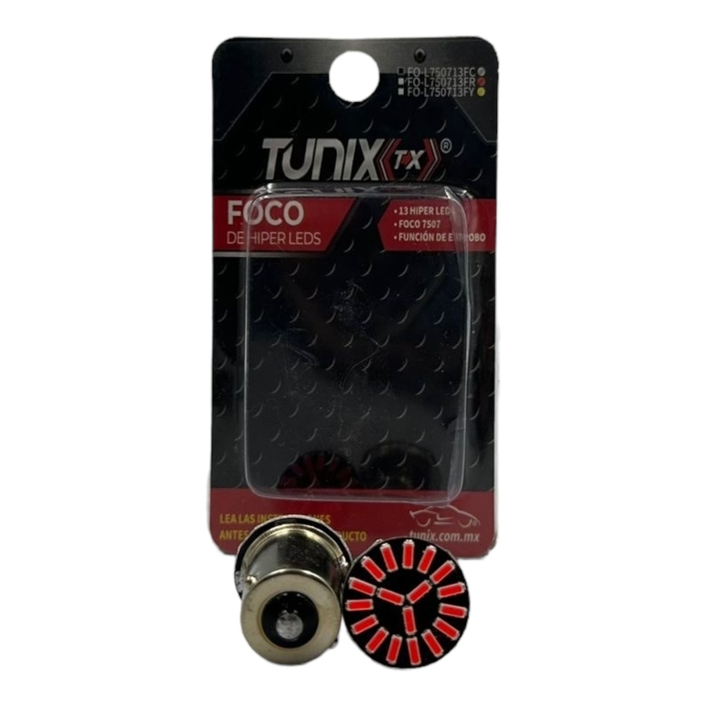 [FO-L750713FR] Foco 7507 (1 polo patas en escuadra) de 19 LED función estrobo  (Rojo)