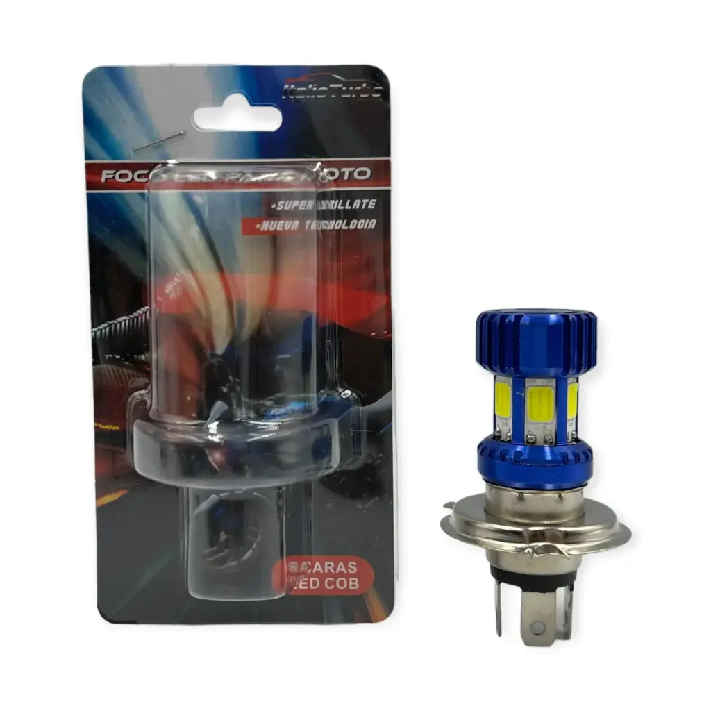 Foco H4 de 6 caras carcasa de color 