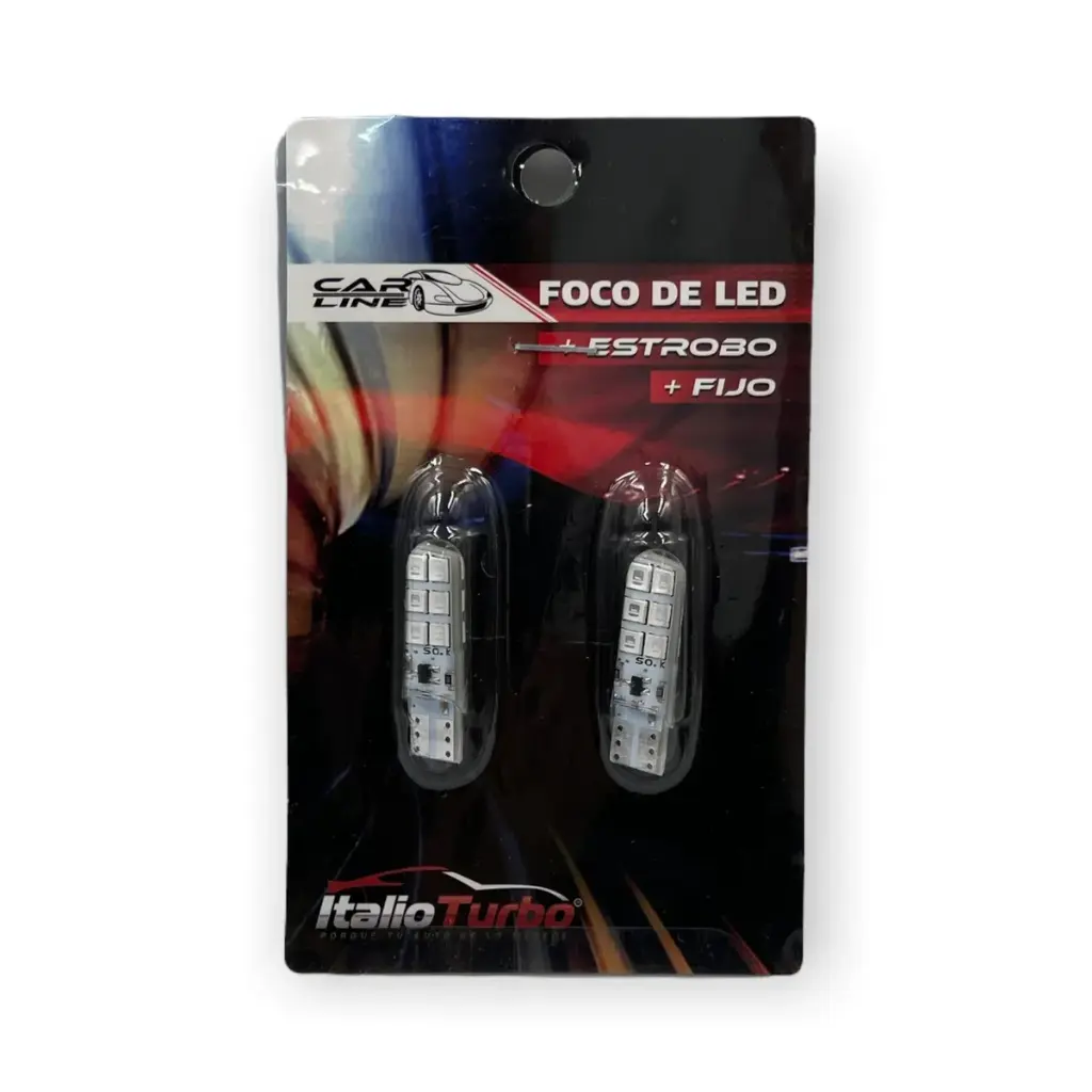 Foco LED azul de pellizco T10 