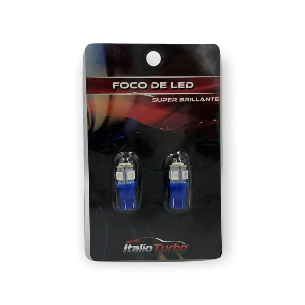 [FOL5050SMDB-SAI] Foco T10 tipo mazorca con 5 hyperled (Azul)