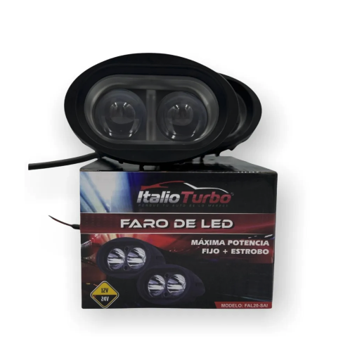 Faro LED tipo Wall-e con lupa