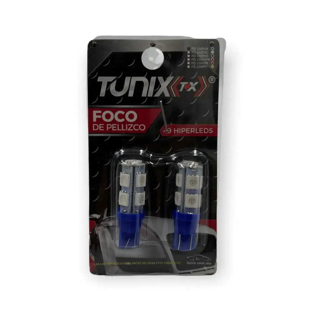 [FO-1589HB / FOL50509LB] Foco T10 con 9 hyperled (Azul)