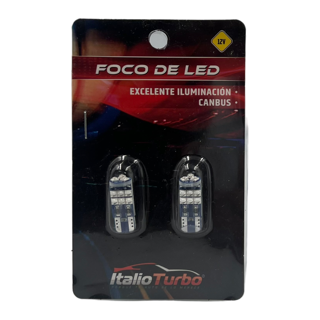 Foco T10 tipo pellizco 15 LED con chip canbus 