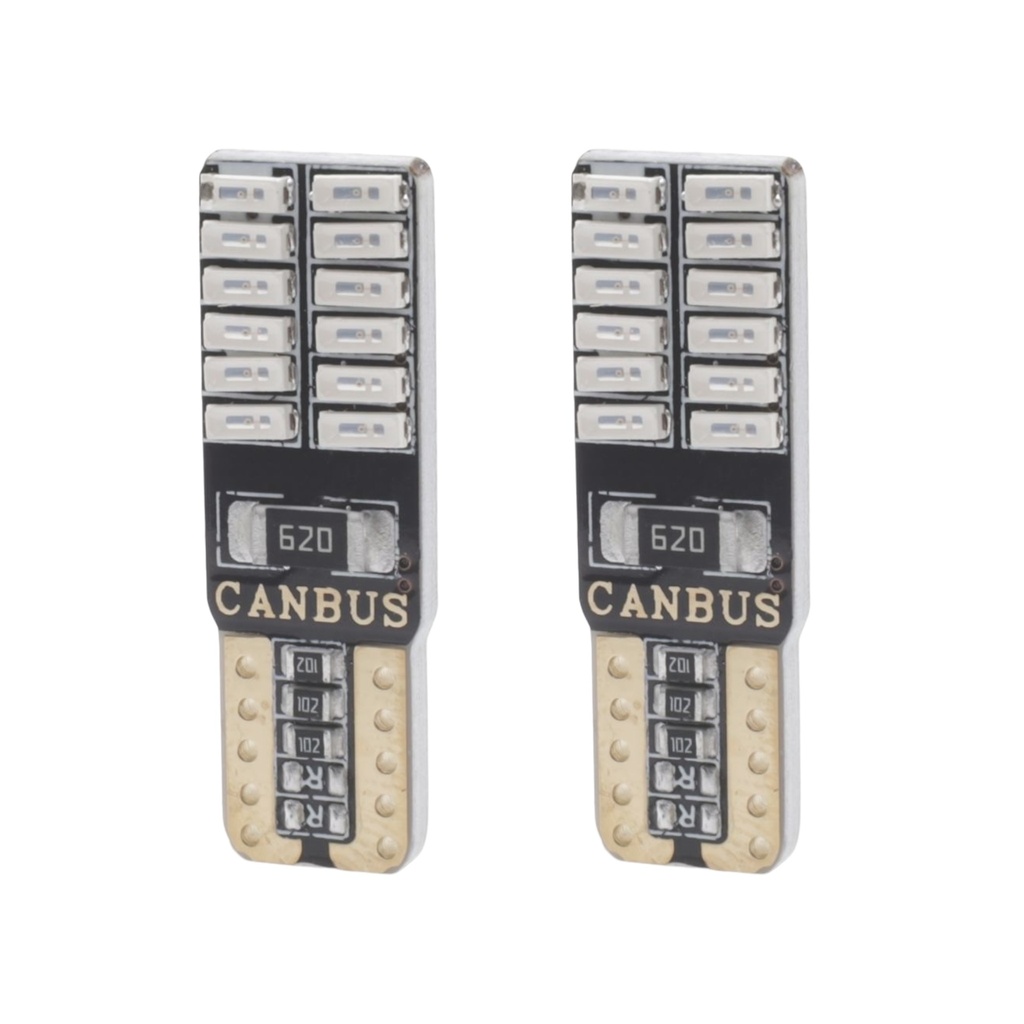 Foco de pellizco T10 con 24 LED y canbus