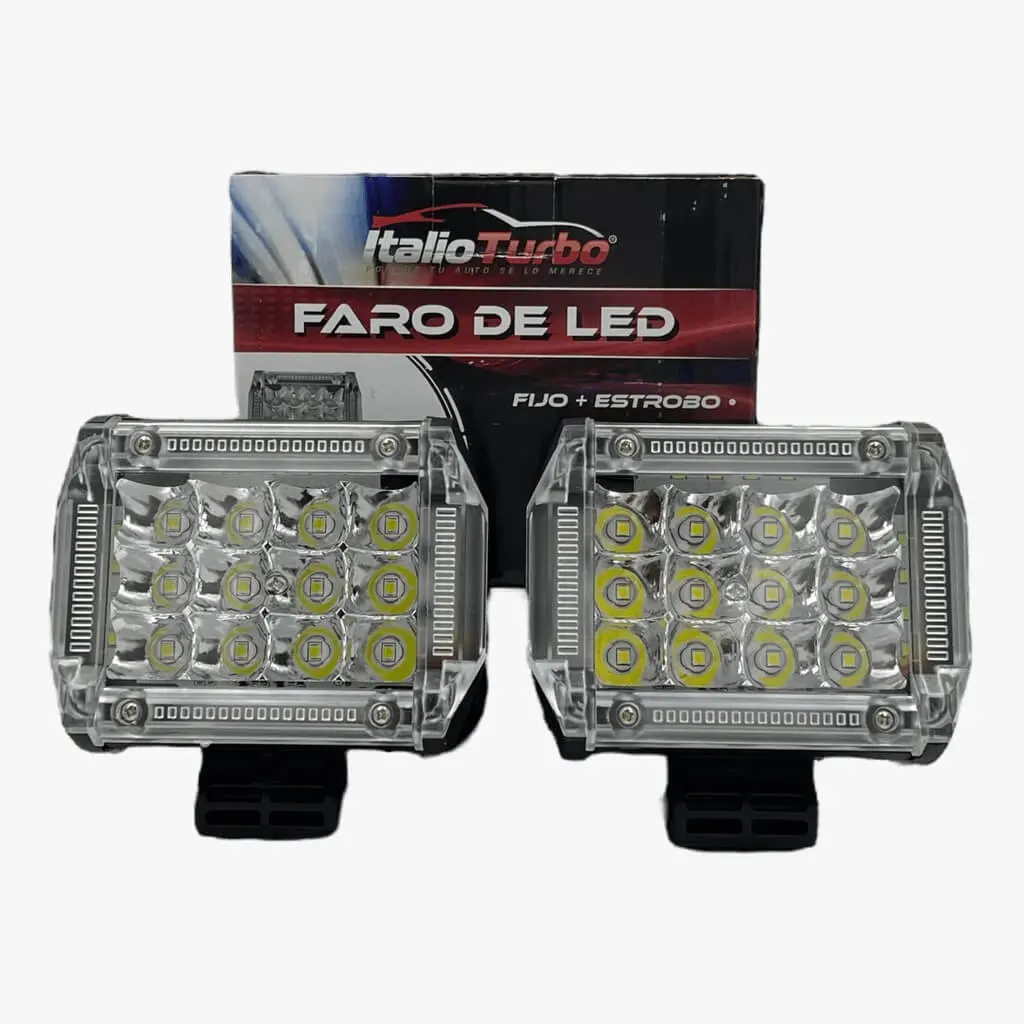 Faro de 12 LED con arillo de gel de color 