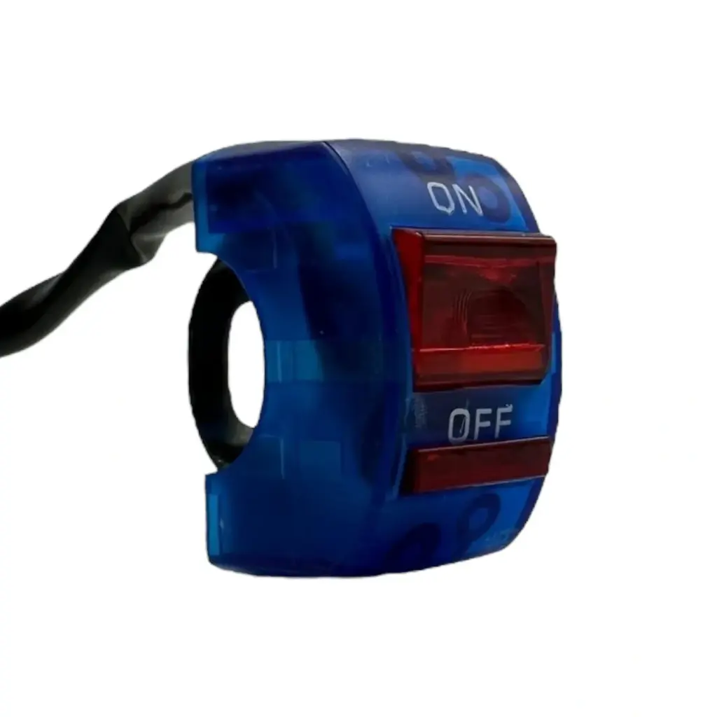 [INT011BL] Interruptor para motocicleta con luz bolsa de 10 piezas (Azul)