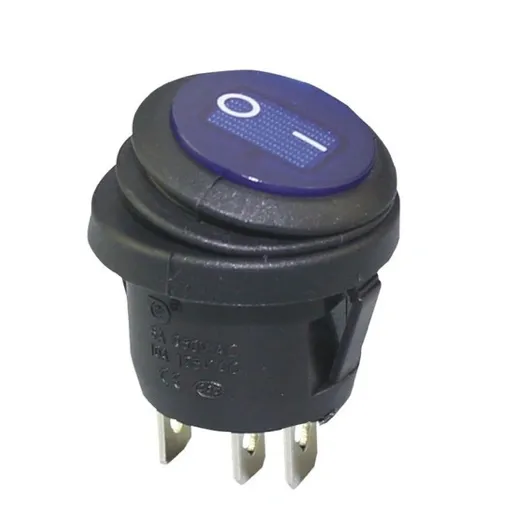 [INT101BL/SW-101B] Interruptor redondo bolsa con 10 piezas en varios colores (Azul)