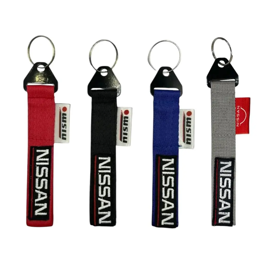 Llavero de tirón Nissan (azul, negro y rojo)