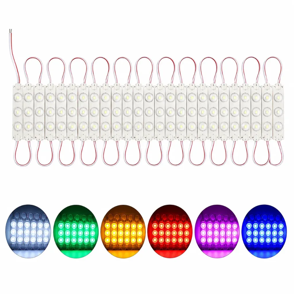 [FMLM15B-SAI/ LA-CHS3B / FMLM15B2-SAI] Modulo de 3 LED tipo sombrero en varios colores tira de 20 piezas (Azul)
