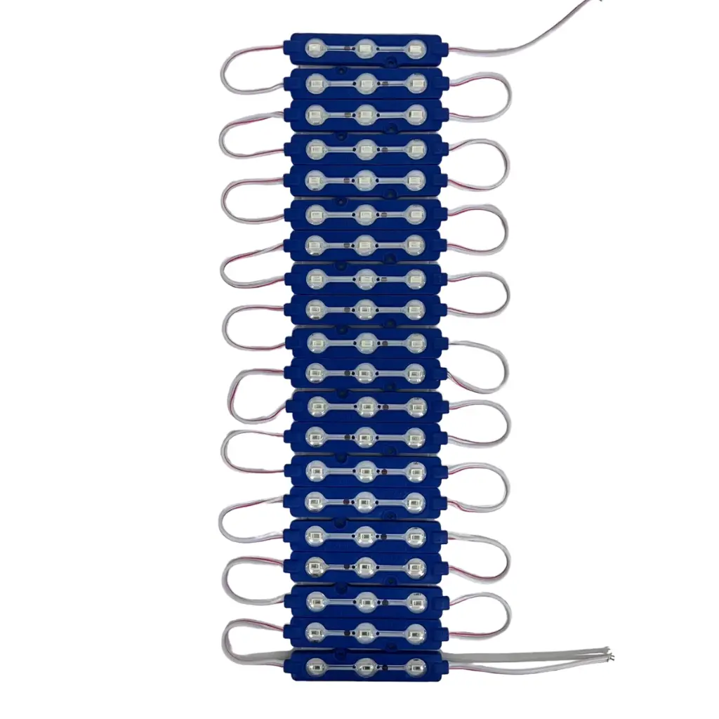 Modulo con 3 LED tipo encapsulado en varios colores tira de 20 piezas