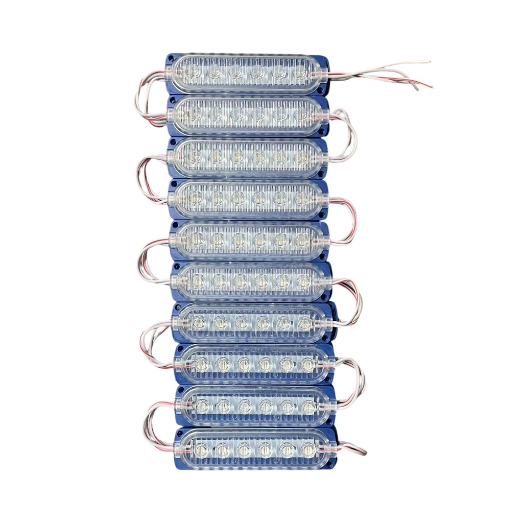 Modulo de 6 LED con cristal y lupas en varios colores tira de 20 piezas