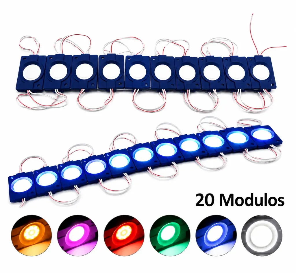 Módulo LED tipo plasma redondo tira de 20 piezas