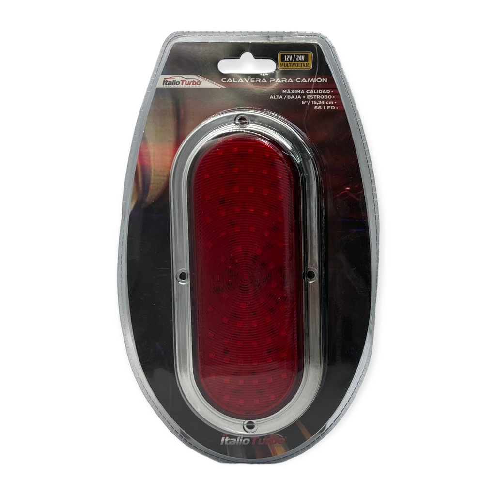 Plafón multivoltaje ovalado ultra slim con estrobo