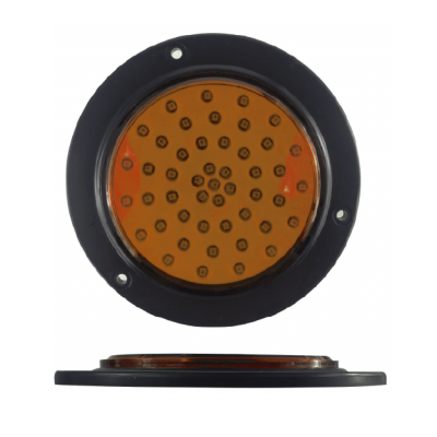 Plafón redondo de 48 LED contorno negro  