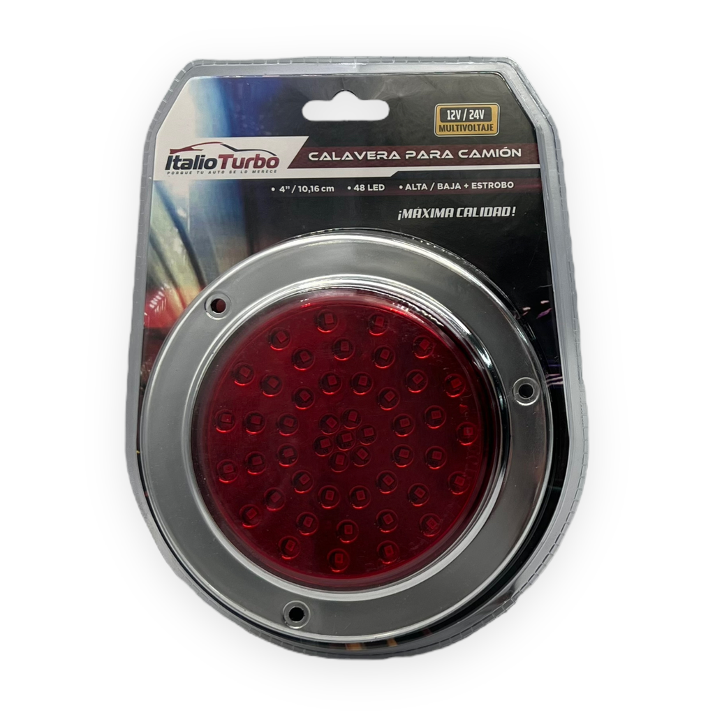 Plafón multivoltaje redondo de 48 LED ultra slim con estrobo