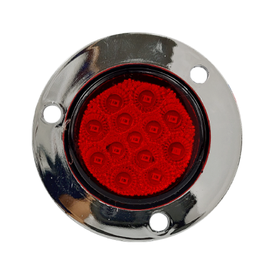 [PLA6614CR-RRA] Plafón redondo con 9 LED de 2" fijo + estrobo (Rojo)