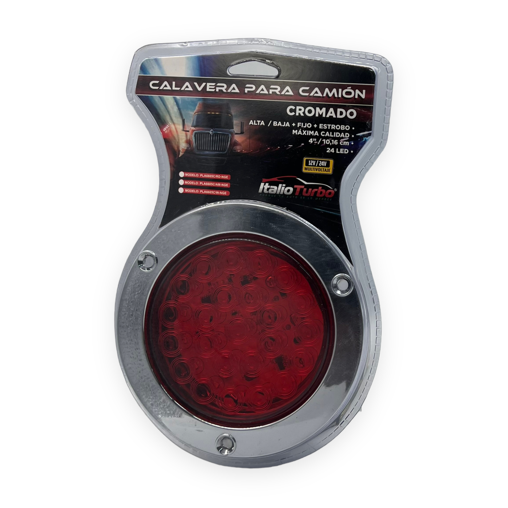 Plafón redondo con 24 LED y borde cromado 