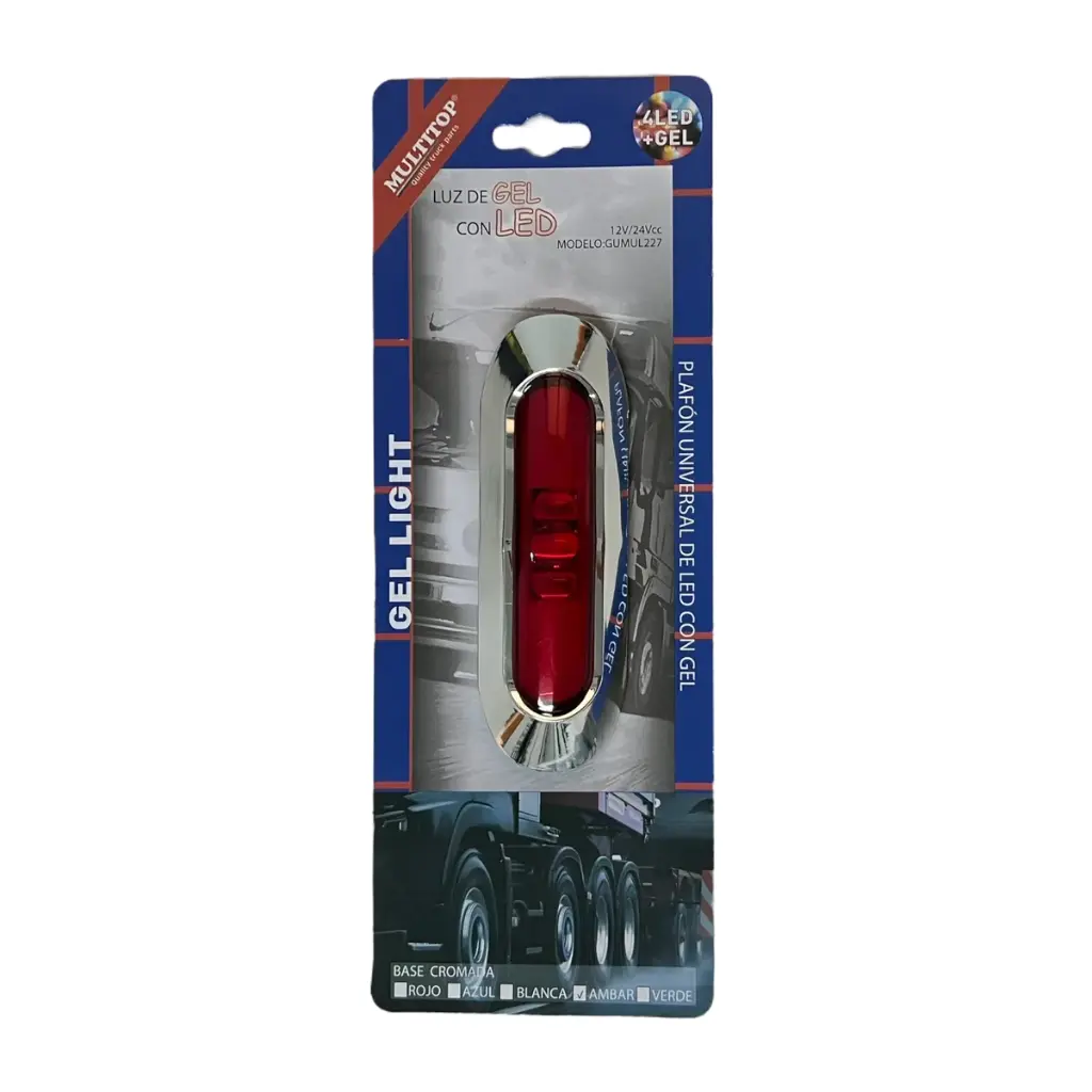 Plafón LED lateral con GLO en rojo