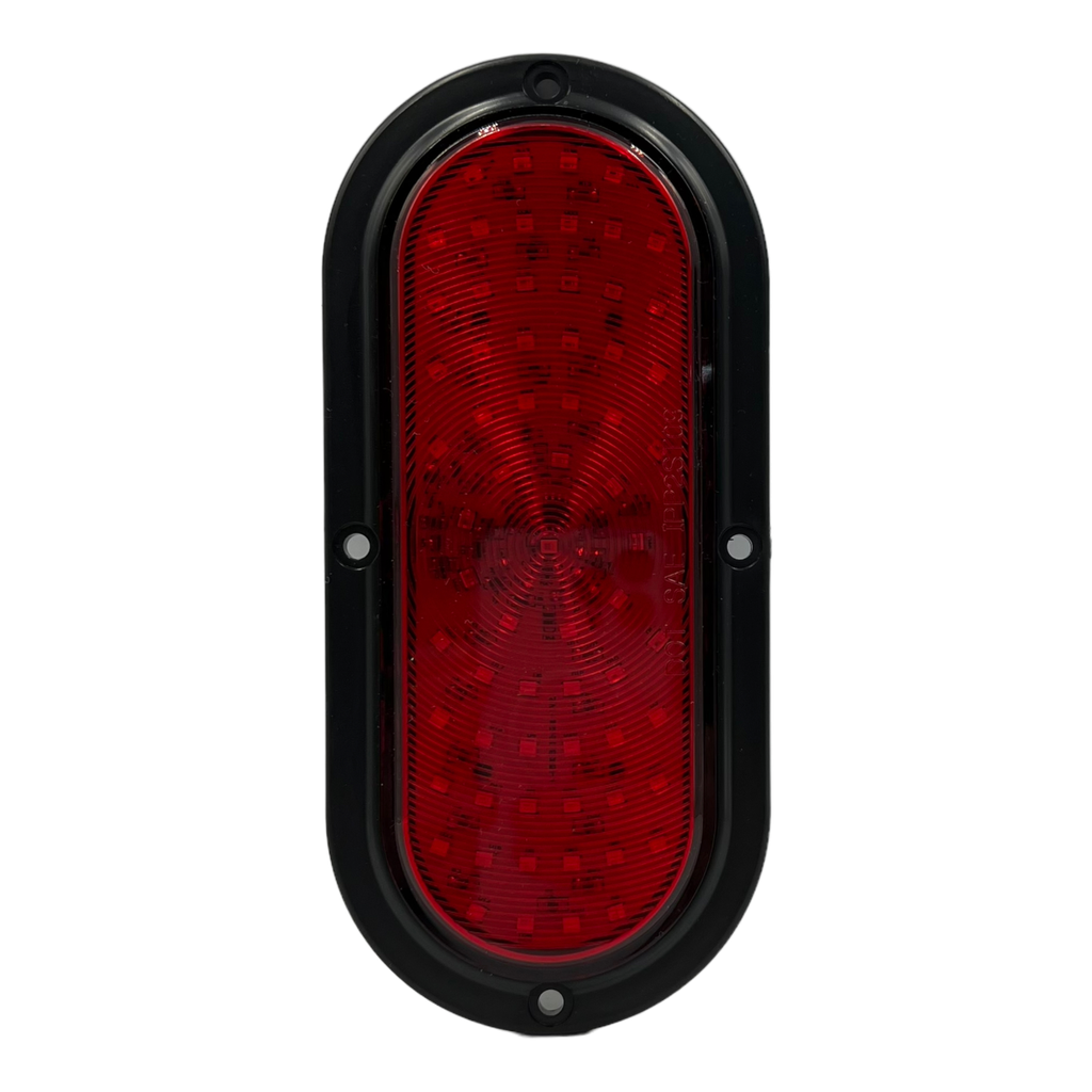 Plafón ovalado con borde negro con 66 LED