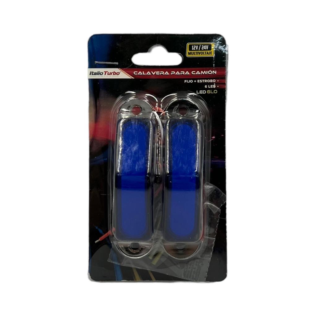 [PLA6674B] Plafón lateral tipo pirámide GLO  (Azul)