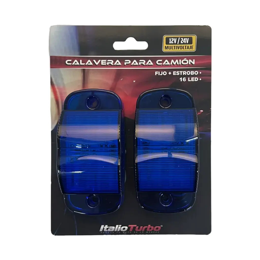 [PLA6672CB-RJE] Plafón direccional tipo carrito o tortuga base cromada  (Azul)