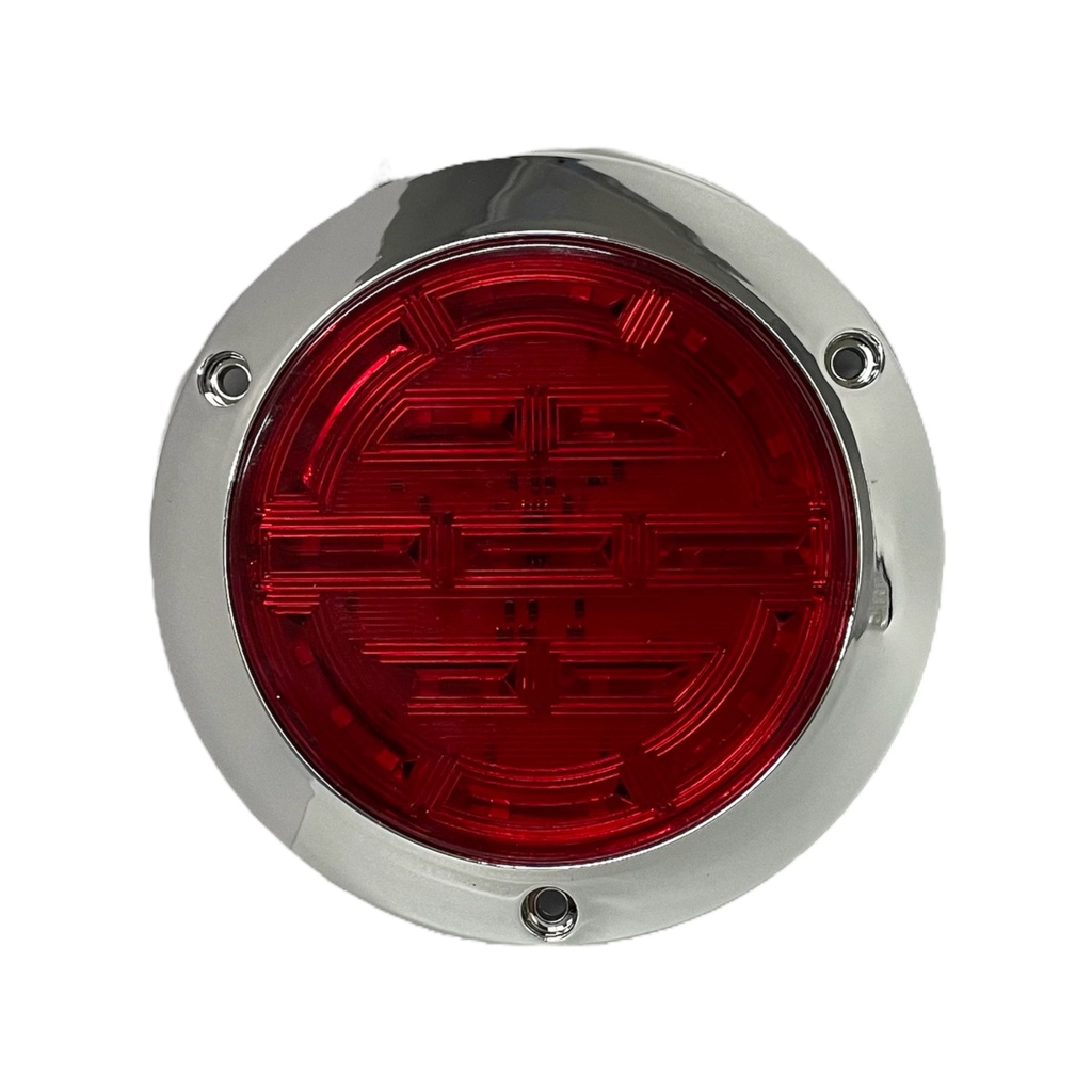 Plafón redondo para camión con base cromada y funciones de 30 LED slim