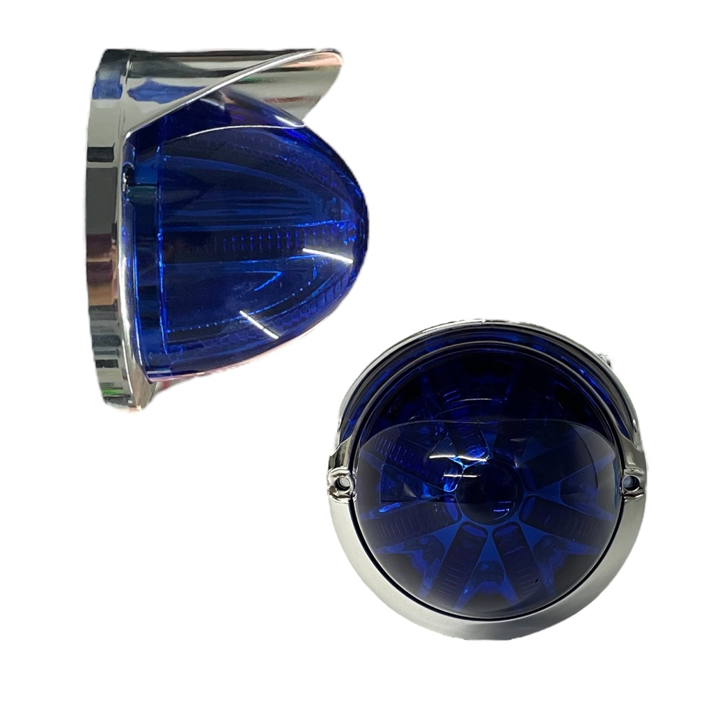 [PLA6716B-SAI] Plafón para camión con tapa cromada con funciones 12/24V  (Azul)
