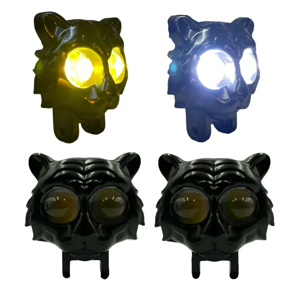 Faro LED tipo tigre y lupa bicolor con funciones (12/80V)