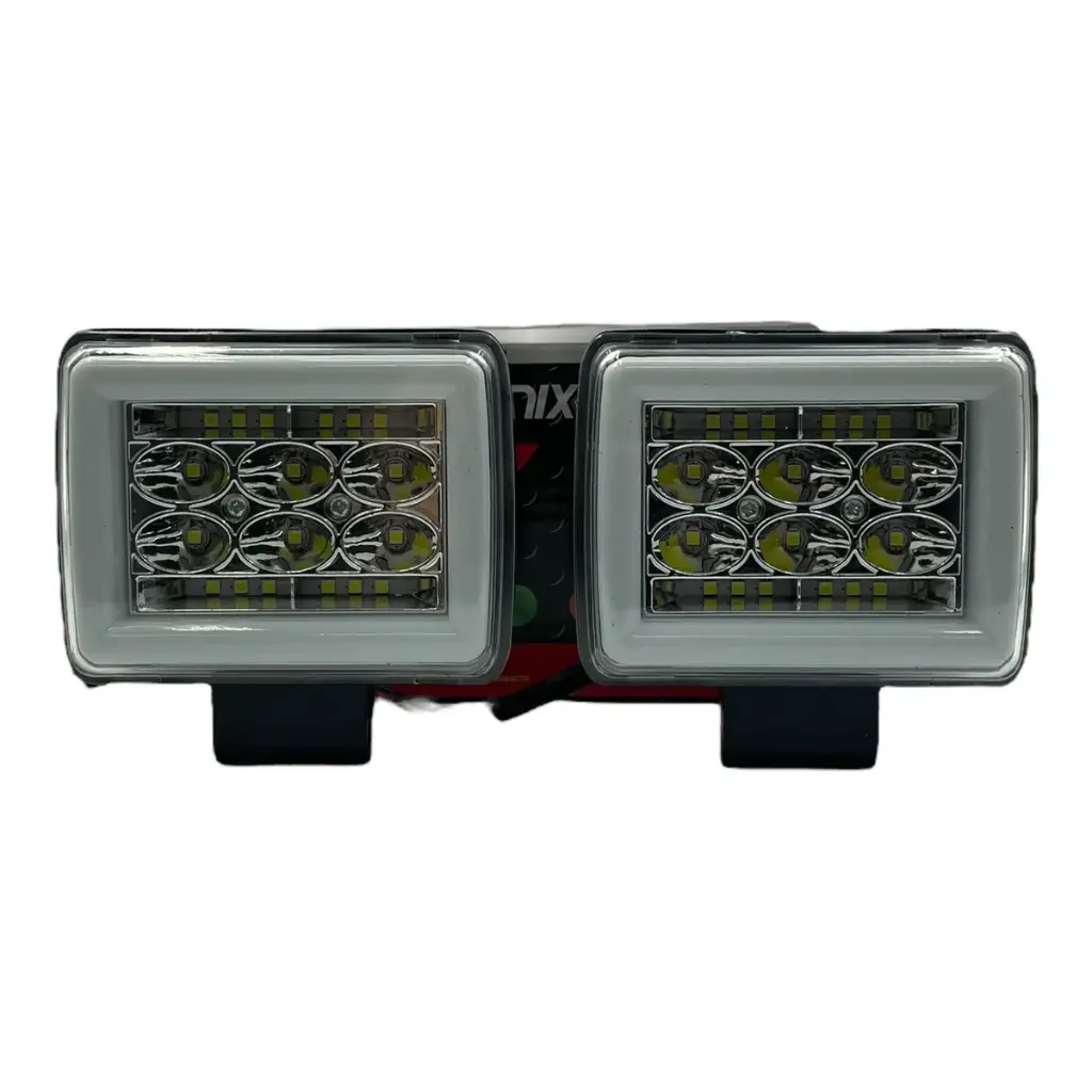 Faro de 18 LED con estrobo y fijo y arillo tipo ojo de ángel