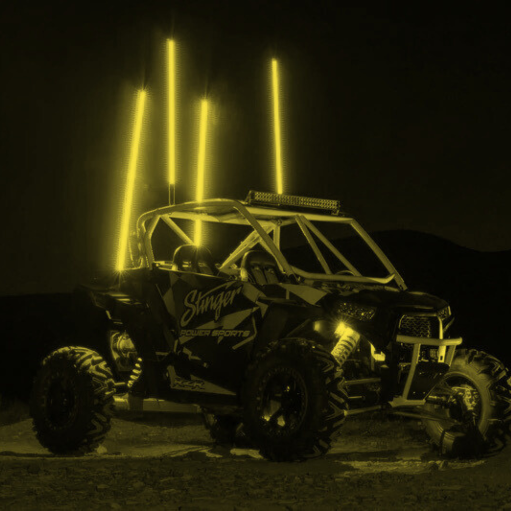 Antena chicotera con luz LED ámbar (pieza)