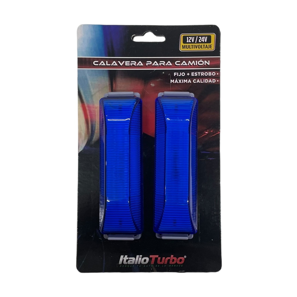 Plafón para camión mica rallada ambar de 10 LED 
